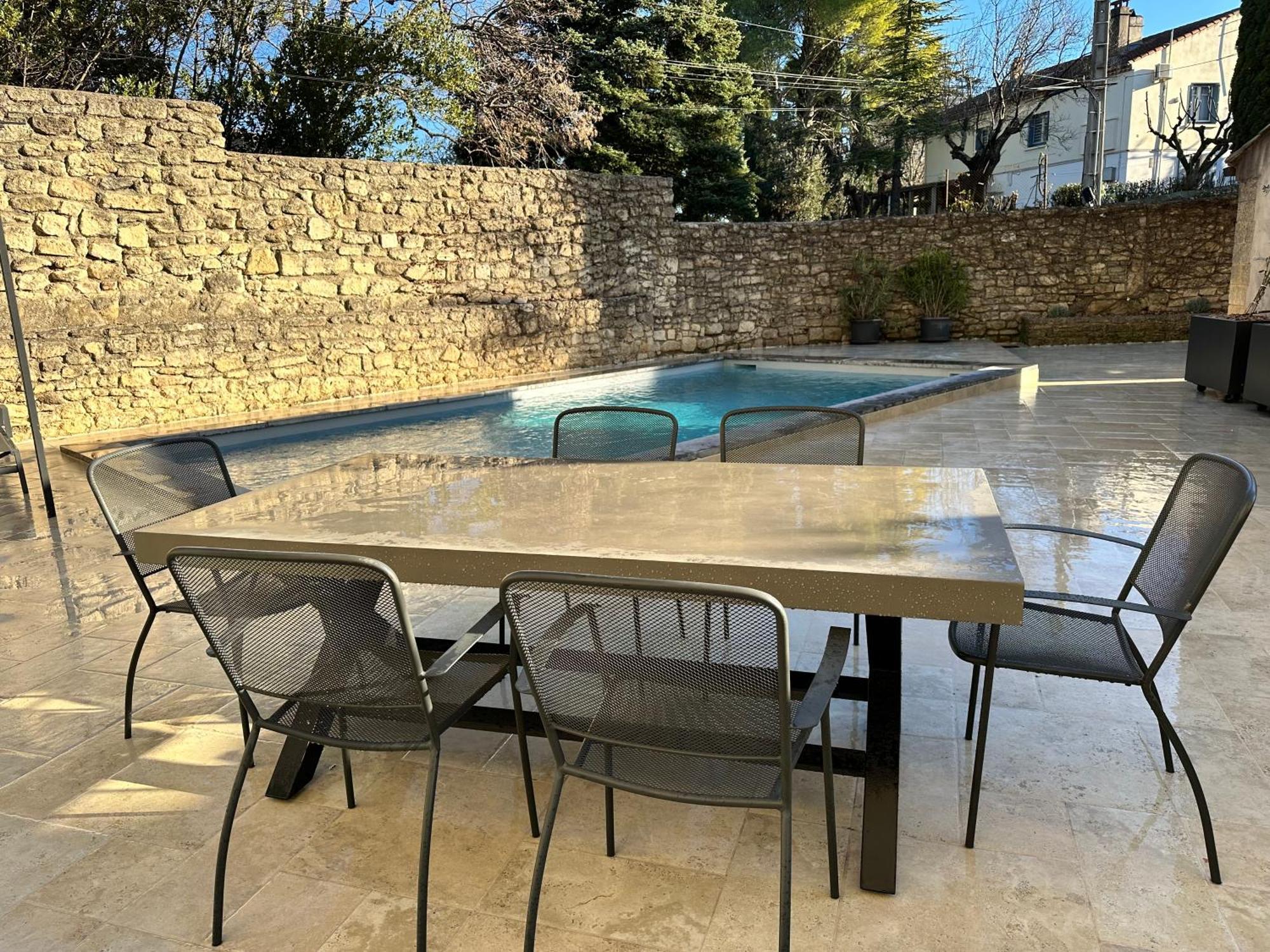 Appartement Avec Piscine Privee Dans Residence Pour 6 Personnes 于泽斯 外观 照片